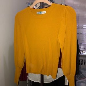Yellow Zara sweater